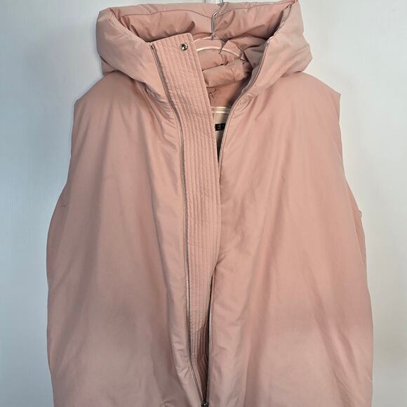 Jil Sander Pink Hooded Down Puffer Vest NWT Duck Down Size 40 US 10 - Picture 5 of 13